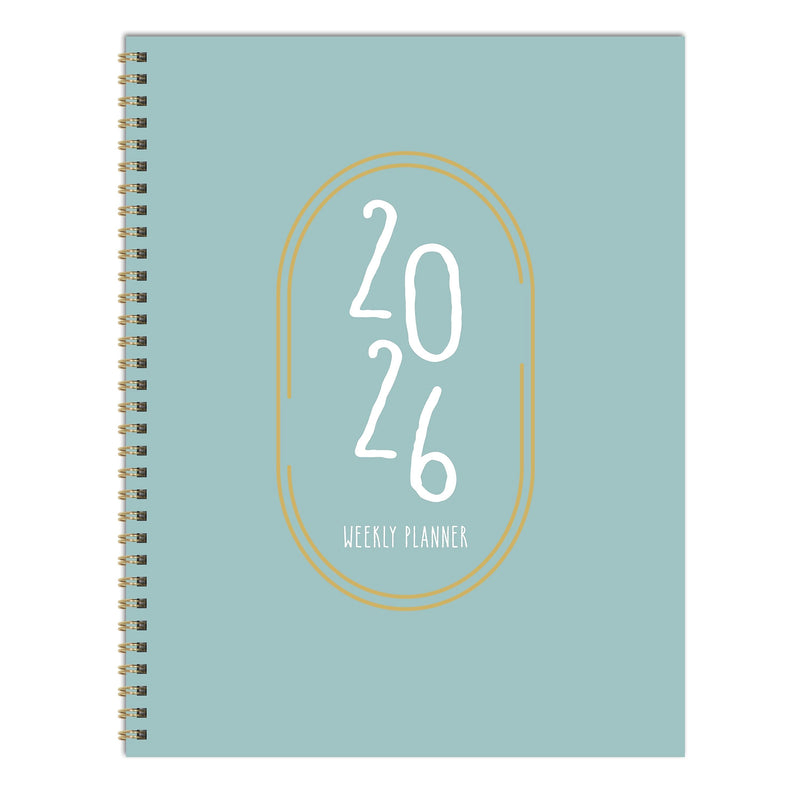 2026 TF Publishing Robin's Egg 9" x 11" Weekly & Monthly, Paperboard Cover, Multicolored (26-9710)