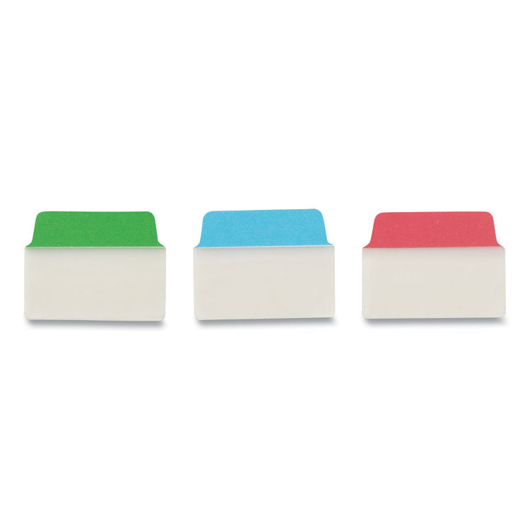 Ultra Tabs Repositionable Tabs, Standard: 2" x 1.5", 1/5-Cut, Assorted Colors (Blue, Green and Red), 24/Pack