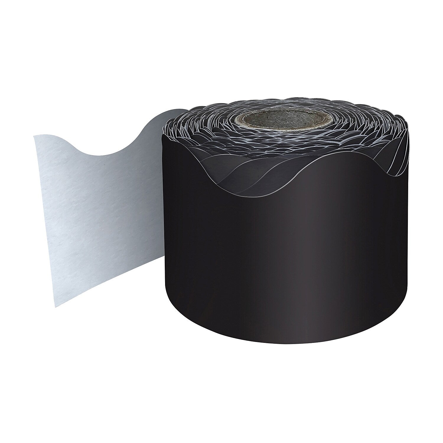Carson Dellosa Education Rolled Scalloped Border, 2-1/4"x 65', Black, 3/Bundle (CD-108472-3)