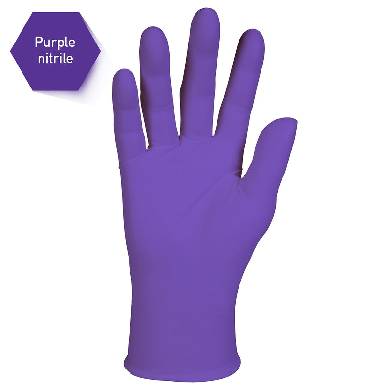 Kimberly-Clark Powder Free Nitrile Exam Gloves, Small, Purple, 100/Box (55081)