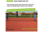 Champion Sports Mini Tennis Net, Multicolor (MTNSET)