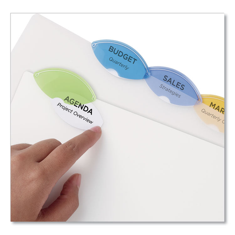 Insertable Style Edge Tab Plastic Dividers, 5-Tab, 11 X 8.5, Translucent, 1 Set