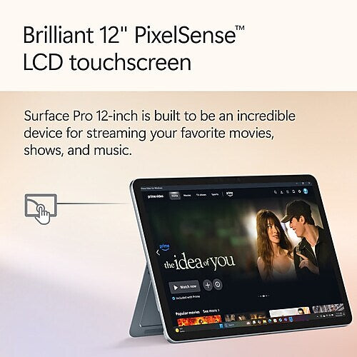 Microsoft Surface Pro 12", Copilot+ PC, Snapdragon X Plus, 16GB RAM, 512GB UFS, 16 Hour Battery, Windows 11 Home, Ocean