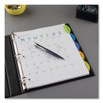 Insertable Style Edge Tab Plastic Dividers, 5-Tab, 11 X 8.5, Translucent, 1 Set