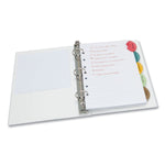 Insertable Style Edge Tab Plastic Dividers, 7-Hole Punched, 5-Tab, 8.5 X 5.5, Translucent, 1 Set