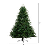 Nearly Natural 6-ft Pre-Lit Artificial Edmonton Fir Light Show Memory Shape Christmas Tree (T4785)