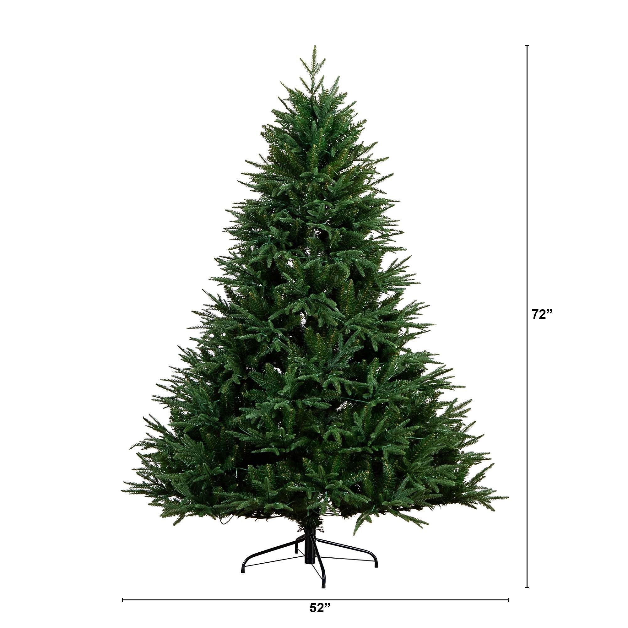 Nearly Natural 6-ft Pre-Lit Artificial Edmonton Fir Light Show Memory Shape Christmas Tree (T4785)