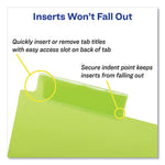 Insertable Big Tab Plastic Dividers, 5-Tab, 11 X 8.5, Assorted, 1 Set