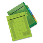 Insertable Big Tab Plastic Dividers, 8-Tab, 11 X 8.5, Assorted, 1 Set