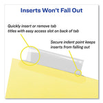 Insertable Big Tab Dividers, 8-Tab, Double-Sided Gold Edge Reinforcing, 11 x 8.5, Buff, Clear Tabs, 24 Sets