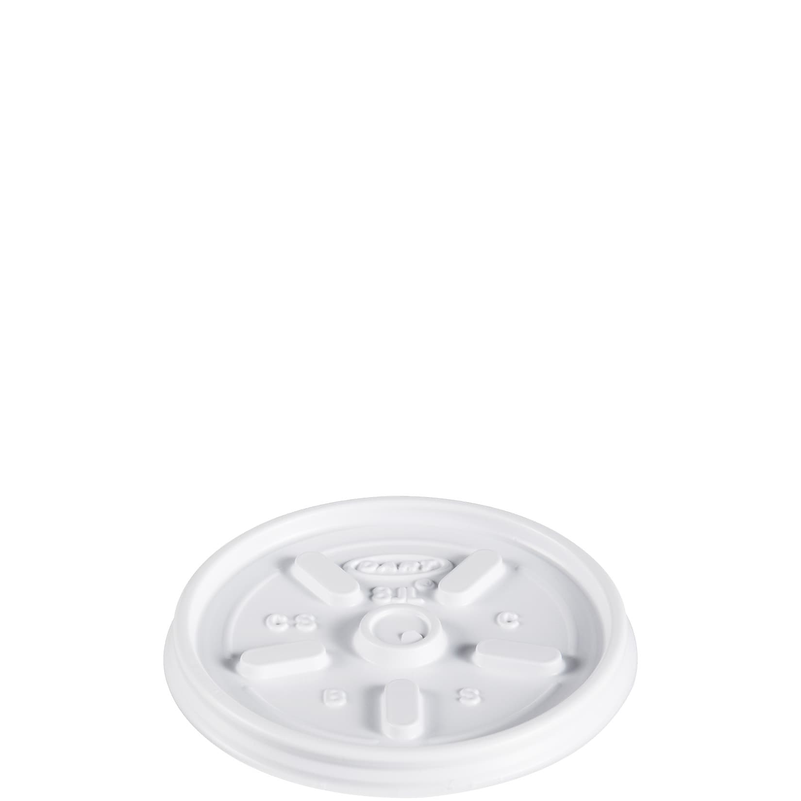 Dart® Plastic Vented Lid for 8J8 Cup, White