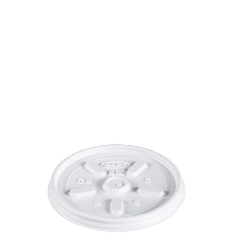 Dart® Plastic Vented Lid for 8J8 Cup, White