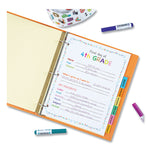 Insertable Big Tab Dividers, 8-Tab, Double-Sided Gold Edge Reinforcing, 11 x 8.5, Buff, Assorted Tabs, 1 Set