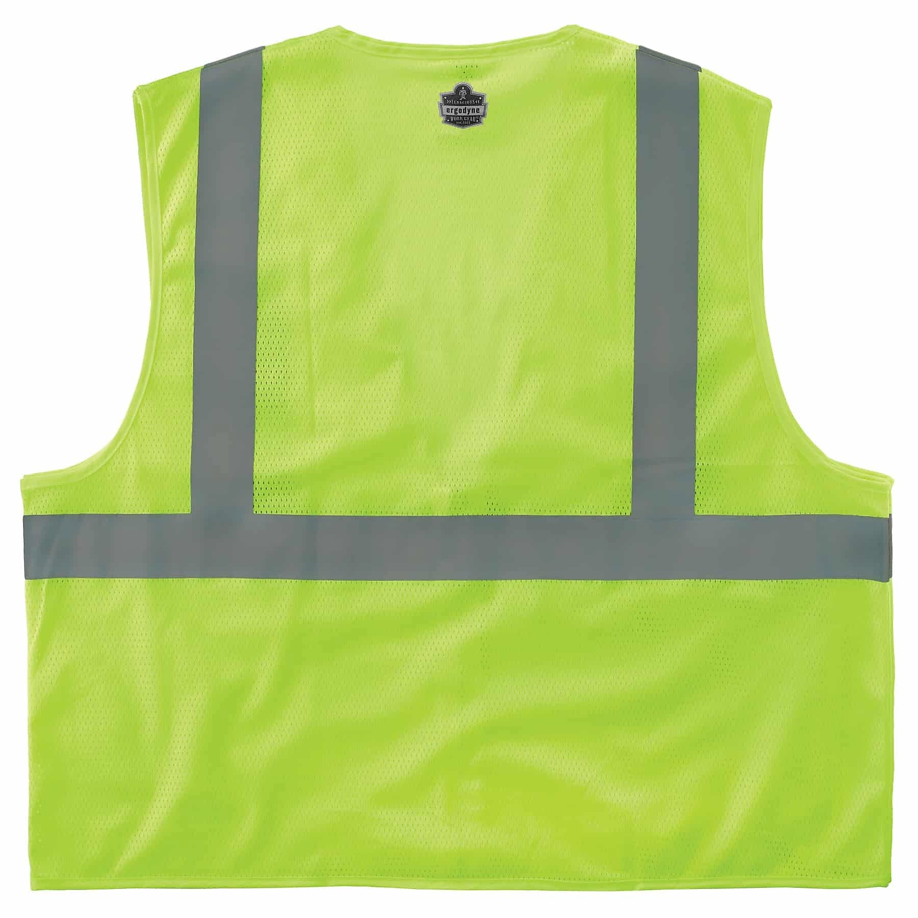 Ergodyne GloWear 8210Z High Visibility Sleeveless Safety Vest, ANSI Class R2, Lime, S/M (21053)