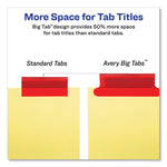 Insertable Big Tab Dividers, 8-Tab, Double-Sided Gold Edge Reinforcing, 11 x 8.5, Buff, Assorted Tabs, 1 Set