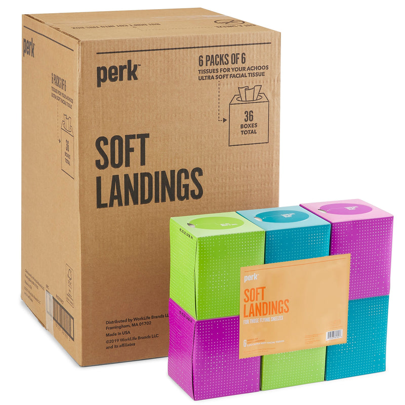 Perk™ Eco Ultra Soft Tissue, 2-Ply, 95 Sheets/Box, 6 Boxes/Pack, 6 Packs/Carton (PK57779CT)