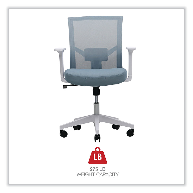 Alera Fixed Arm Fabric Task Chair, Seafoam Blue (ALEWS42B77)
