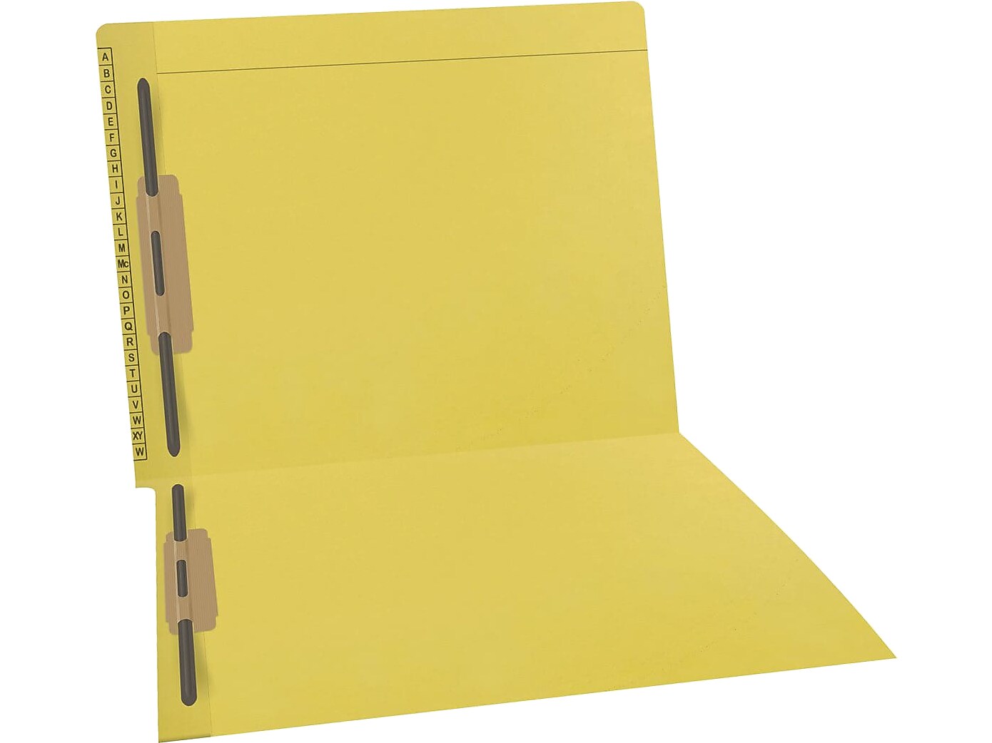 Medical Arts Press Kardex Reinforced End Tab File Folder, Straight Cut, Letter-Size, Yellow, 50/Box (F1180-YLW)