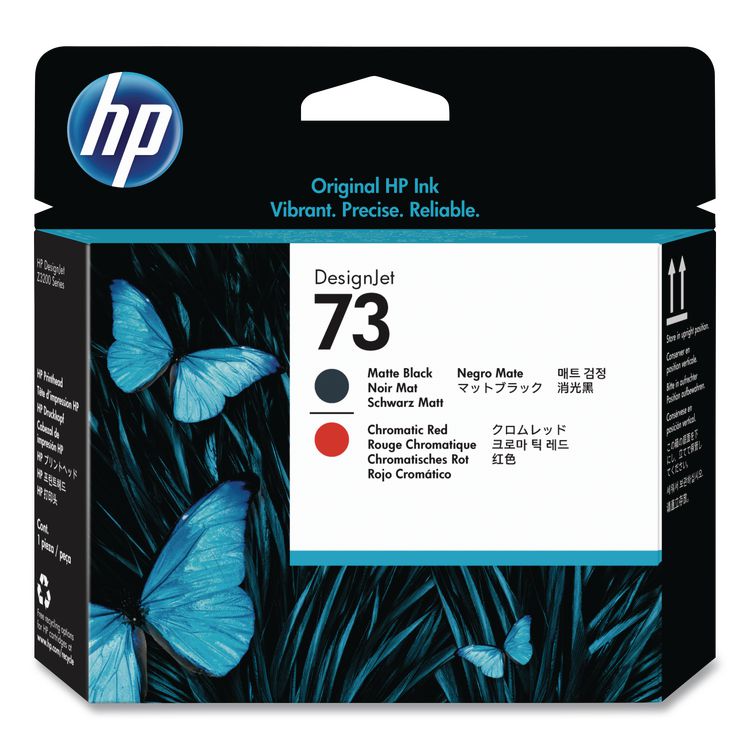 HP 73 (CD949ACT) Chromatic Red/Matte Black Printhead, 24/Carton