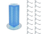 Azar Displays 12" x 4" Pegboard 4-Sided Revolving Counter Display, Blue, Each (700220-BLU-2C16)