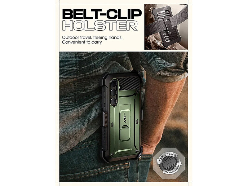 SUPCASE Unicorn Beetle Pro Rugged Case for Samsung Galaxy S24, Shock Absorbing, Dark Green (GS24UBPR2SGN)