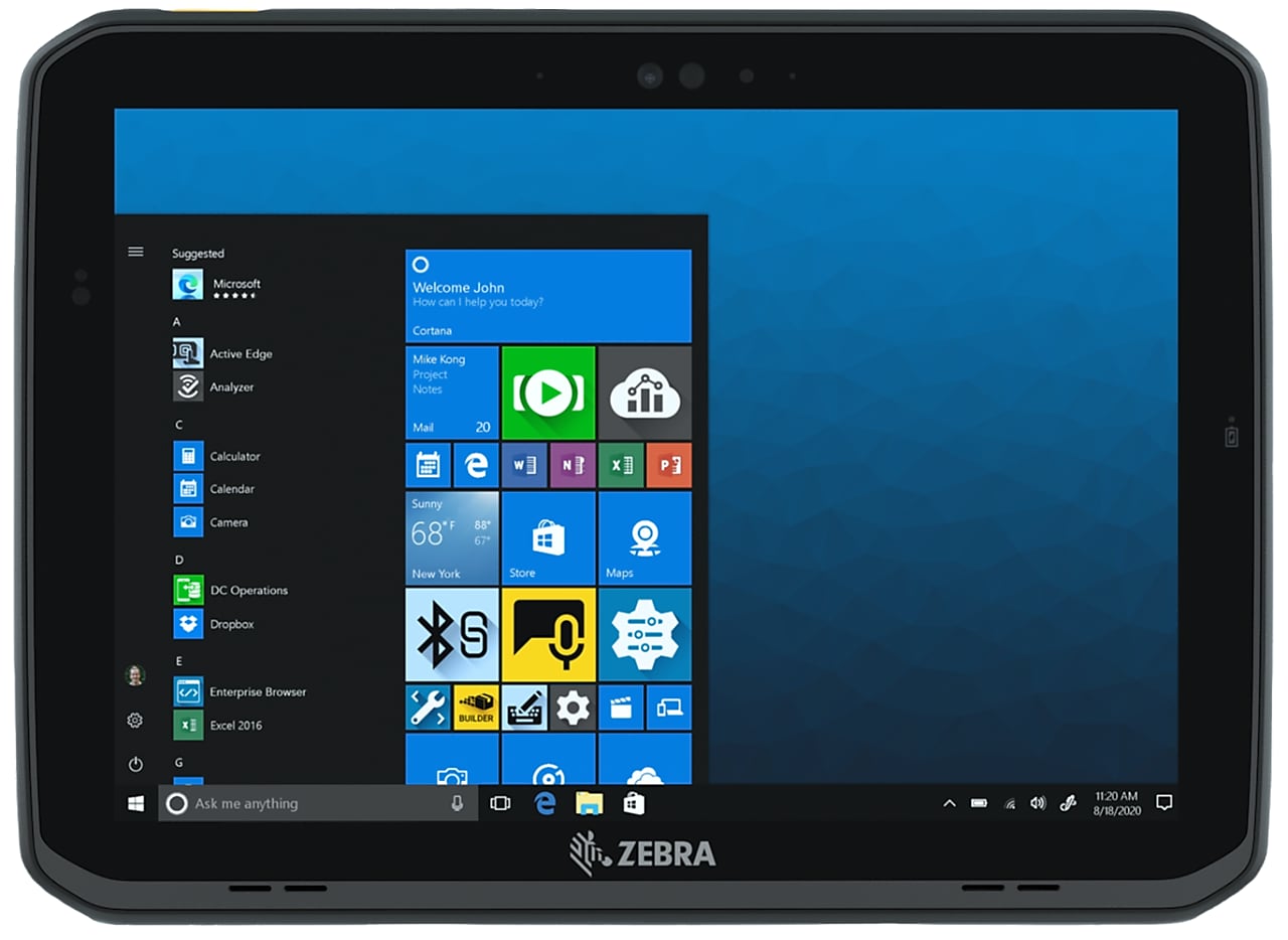 Zebra ET80 12" Tablet, Wi-Fi 6E, 128 GB, Windows 10 Pro, Black (ET80A-0P5A1-000)