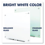 Brilliance Glass Dry-Erase Boards, 72" x 48", White Surface