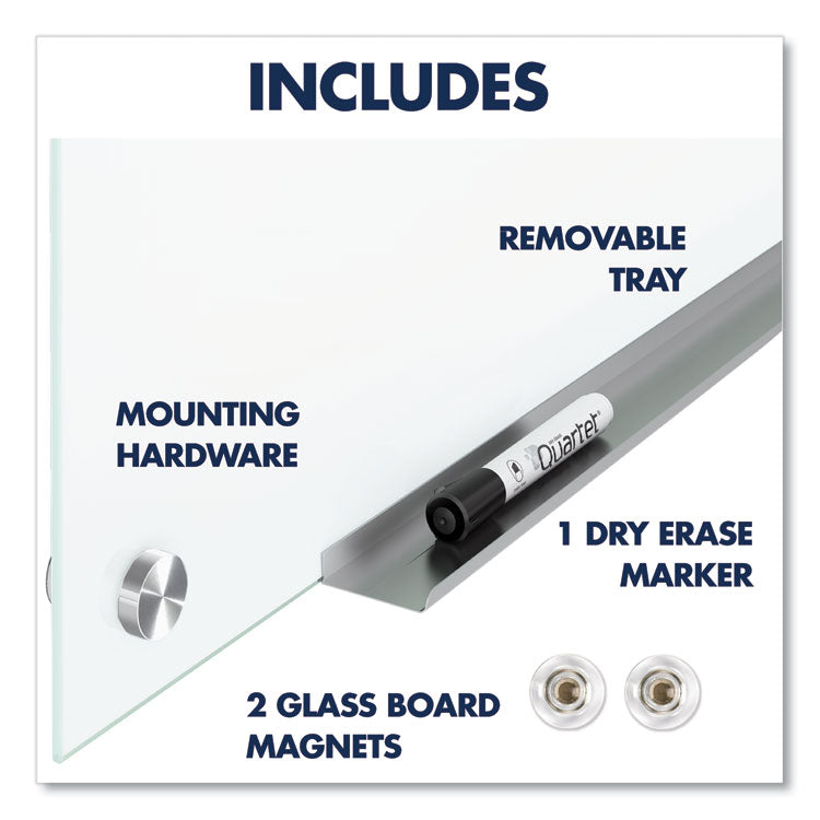 Brilliance Glass Dry-Erase Boards, 72" x 48", White Surface