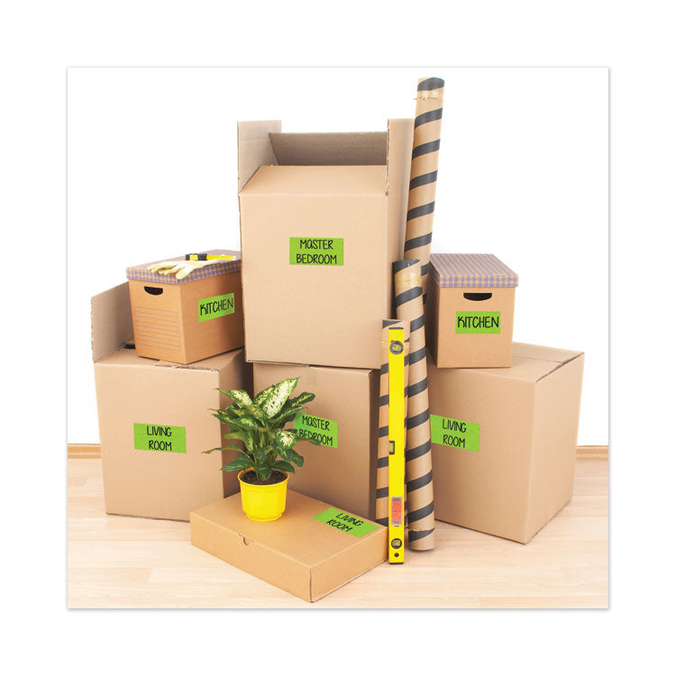 High-Visibility Permanent Laser Id Labels, 2 X 4, Neon Green, 1000/box