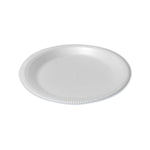 Foam Dinnerware, Plate, 9" dia, Poly Bag, White, 125/Sleeve, 4 Sleeves/Pack