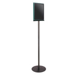 Deflecto Document Holder, 8.5" x 11", Vertical, Freestanding, Black Acrylic (692056)