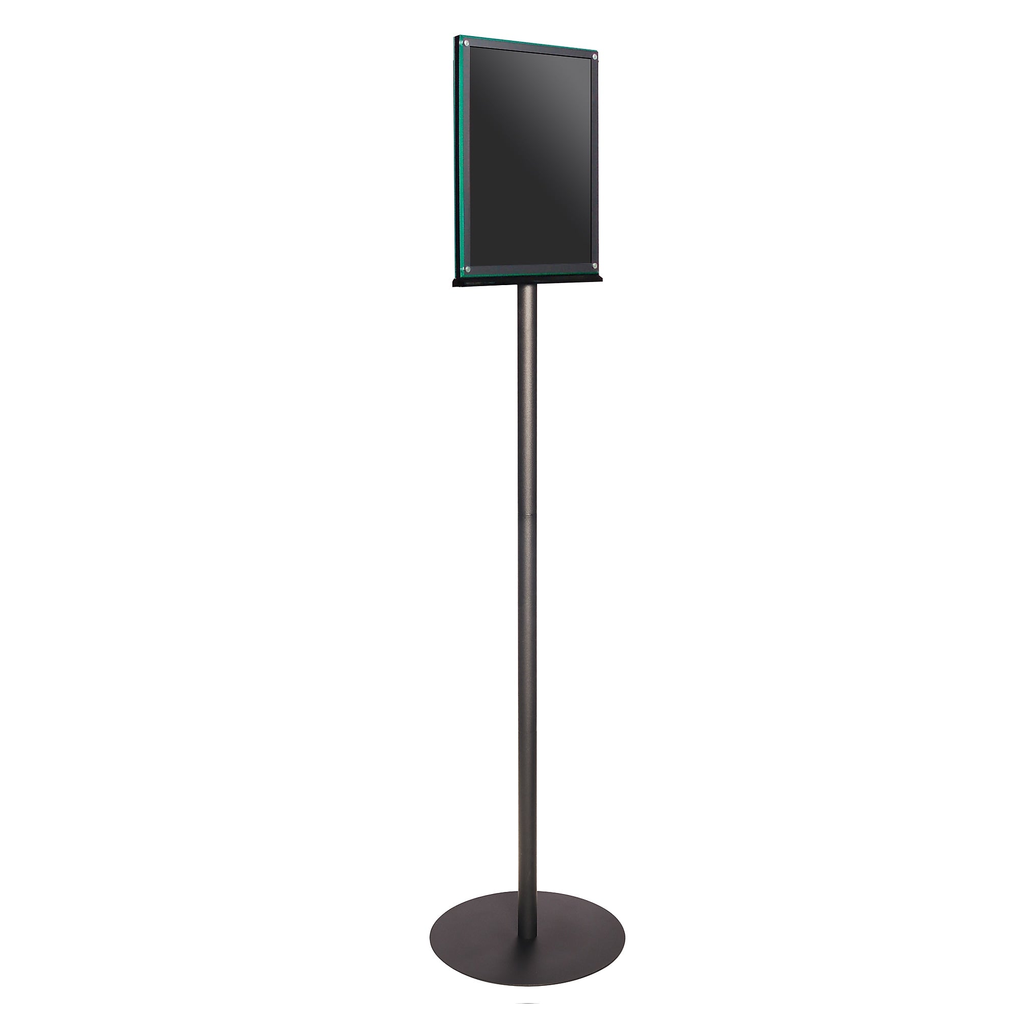 Deflecto Document Holder, 8.5" x 11", Vertical, Freestanding, Black Acrylic (692056)