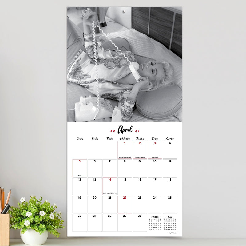 2026 TF Publishing 12" x 17" TF Publishing 12" x 12" Marilyn Monroe Wall Calendar 26-1115