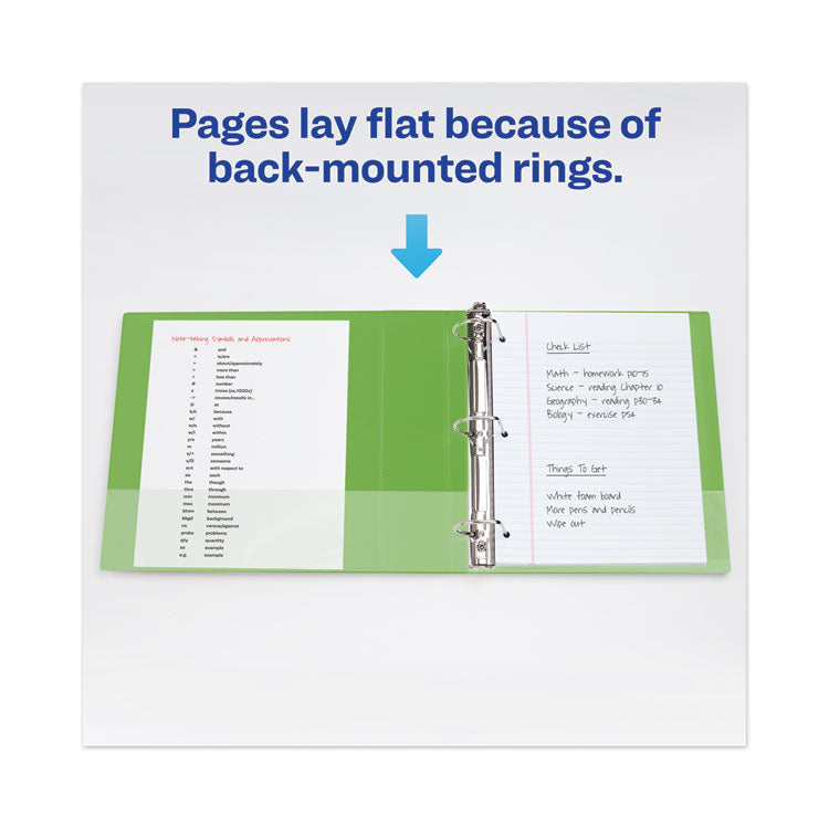 Heavy-Duty View Binder With Durahinge And One Touch Ezd Rings, 3 Rings, 1.5" Capacity, 11 X 8.5, Chartreuse