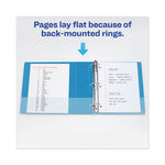 Heavy-Duty View Binder With Durahinge And Locking One Touch Ezd Rings, 3 Rings, 5" Capacity, 11 X 8.5, Pacific Blue