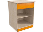Flash Furniture Bright Beginnings Kids' 2-Shelf Kitchen Cabinet, Brown/Orange (MK-ME03539-GG)