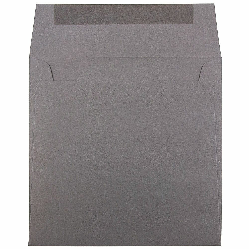 JAM Paper Invitation Envelope 6 1/2" x 6 1/2", Dark Grey, 100/Pack (263917200d)