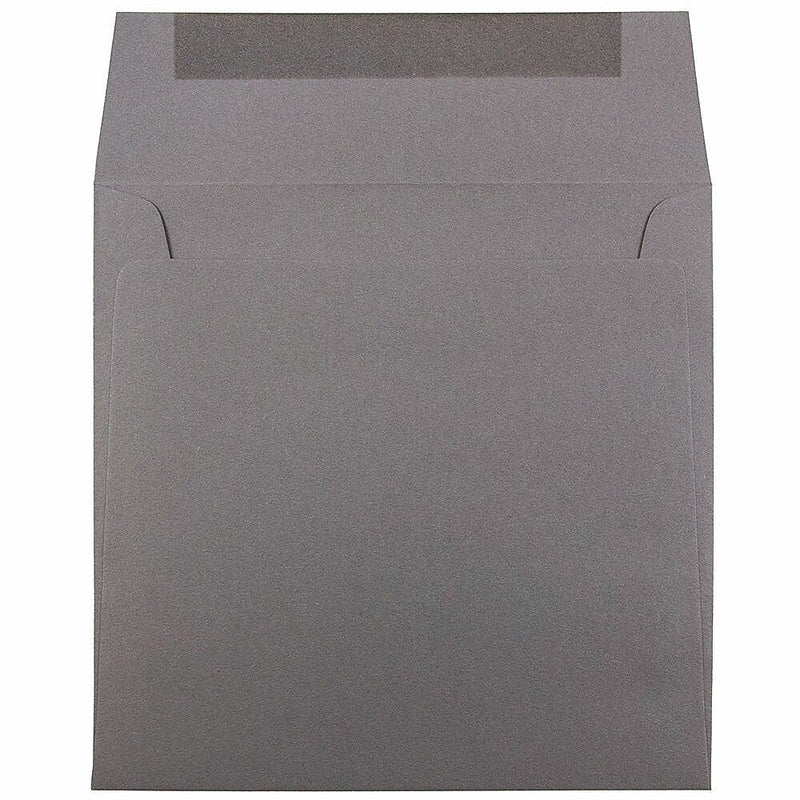 JAM Paper Invitation Envelope 6 1/2" x 6 1/2", Dark Grey, 100/Pack (263917200d)