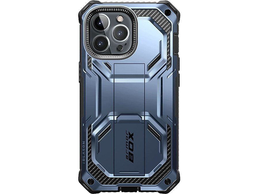i-Blason Armorbox Metallic Blue Rugged Case for iPhone 14 Pro Max (iPhone2022Pro-6.7-Armorbox-SP-Tilt)