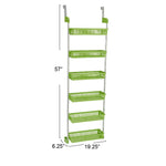 Household Essentials OTD 6-Shelf Hanging Storage Rack, 57" x 19.25" x 6.25", Green (2151-1)