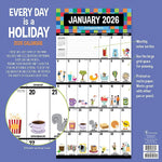 2026 TF Publishing Every Day is a Holiday 12" x 12" Monthly Wall Calendar (26-1108)