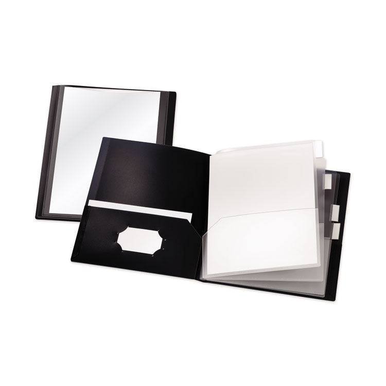 Reportpro 10-Pocket Project Organizer, 8.5 X 11, Clear/black