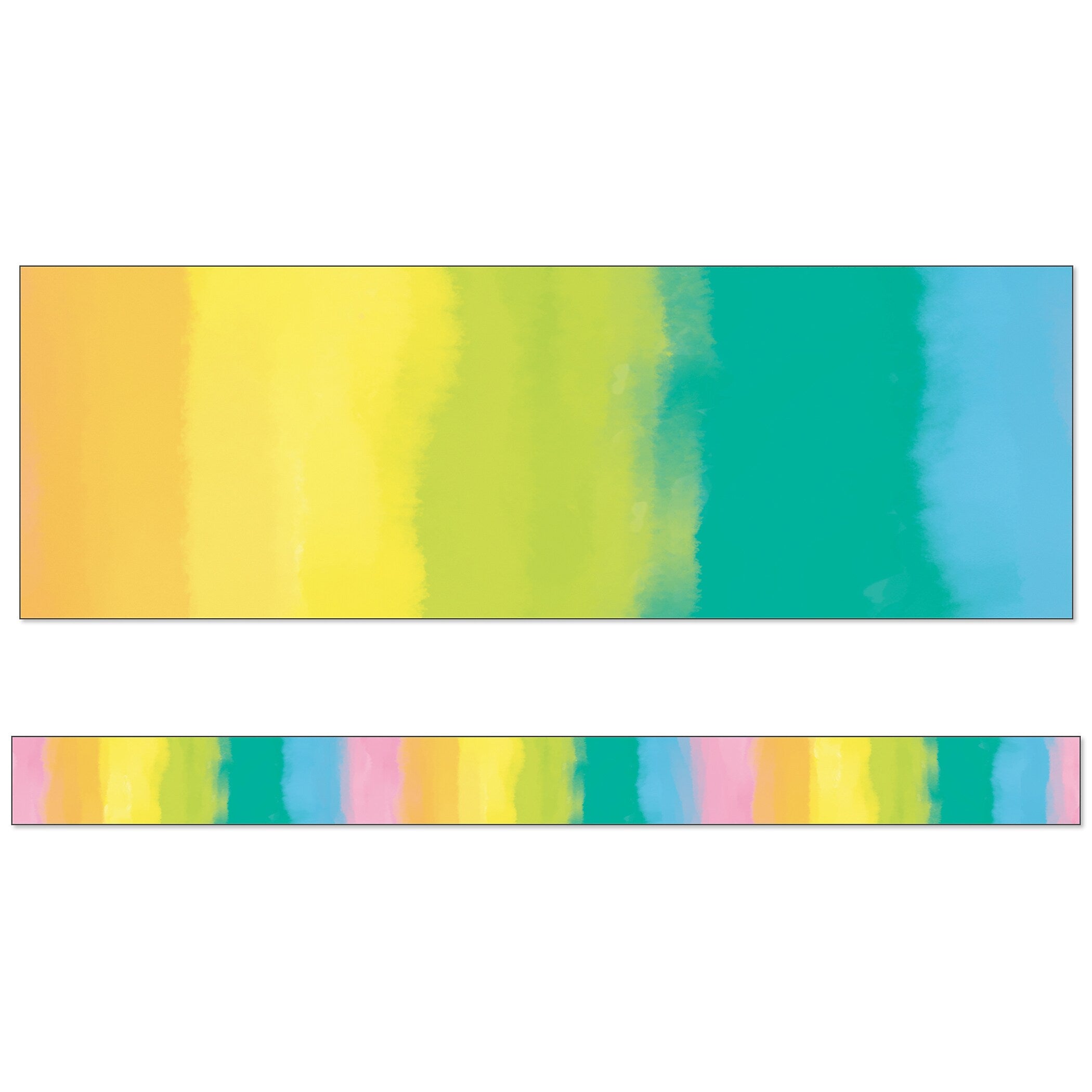 Happily Ever Elementary Creatively Inspired Straight Borders, 3" x 3', Watercolor, 6/Bundle (CD-108503-6)