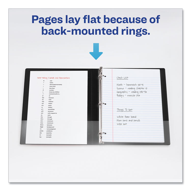 Framed View Heavy-Duty Binders, 3 Rings, 3" Capacity, 11 X 8.5, Black