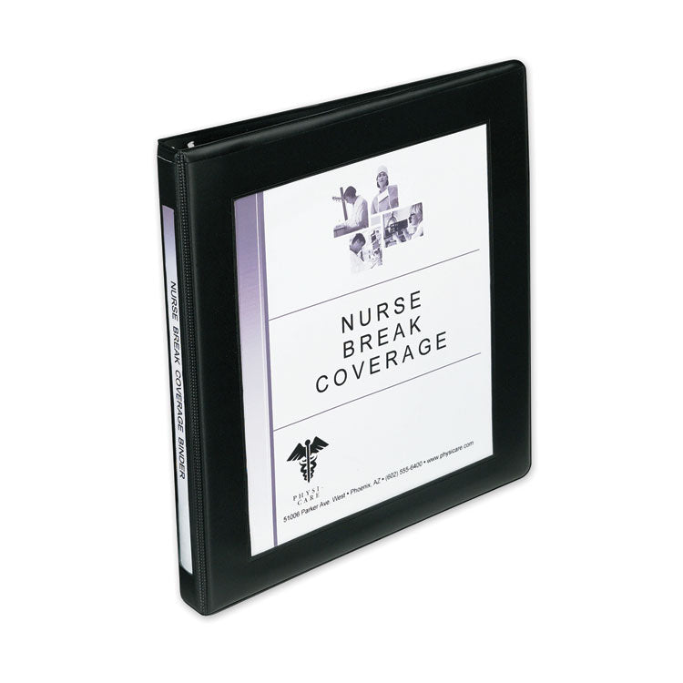 Framed View Heavy-Duty Binders, 3 Rings, 0.5" Capacity, 11 X 8.5, Black