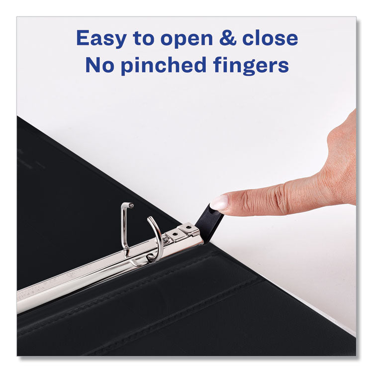 Heavy-Duty View Binder With Durahinge And One Touch Slant Rings, 3 Rings, 0.5" Capacity, 11 X 8.5, Black
