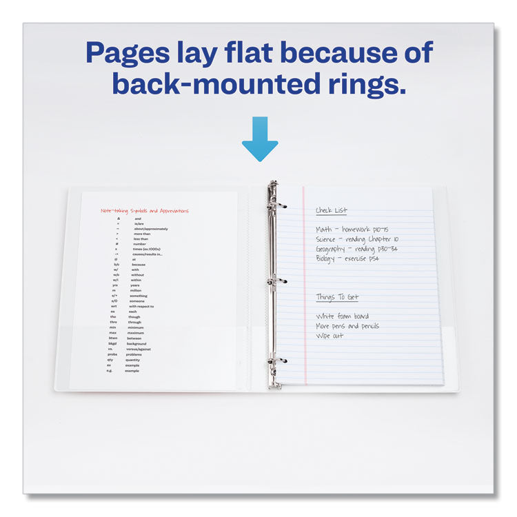 Framed View Heavy-Duty Binders, 3 Rings, 0.5" Capacity, 11 X 8.5, White