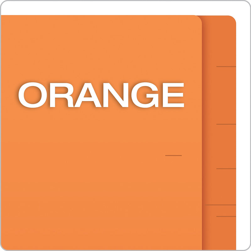 Pendaflex Recycled Heavy Duty End Tab File Folder, Straight Cut, Letter Size, Orange, 100/Box (H110DOR)