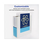 Touchguard Protection Heavy-Duty View Binders With Slant Rings, 3 Rings, 4" Capacity, 11 X 8.5, White