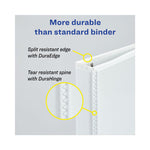 Heavy-Duty View Binders, 3 Rings, 1" Capacity, 11 X 17, White
